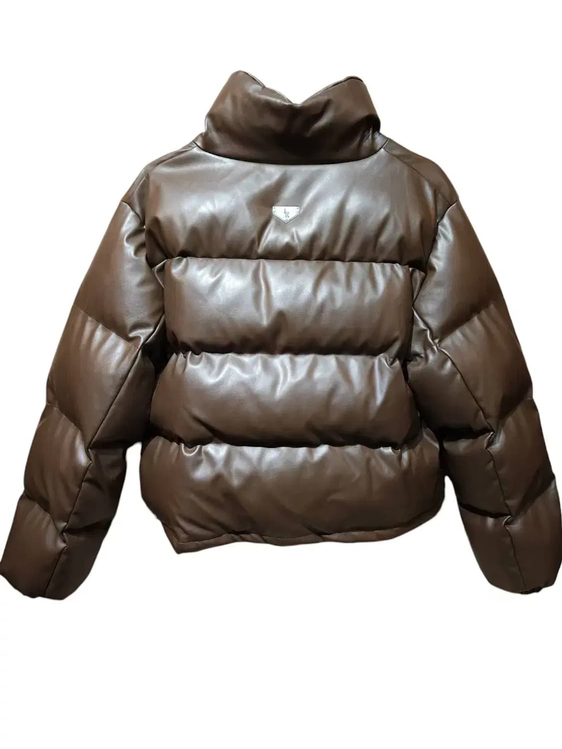 F/ LEATHERY 레더리 비건 레더 푸퍼 자켓 브라운 /1202 상품이미지6