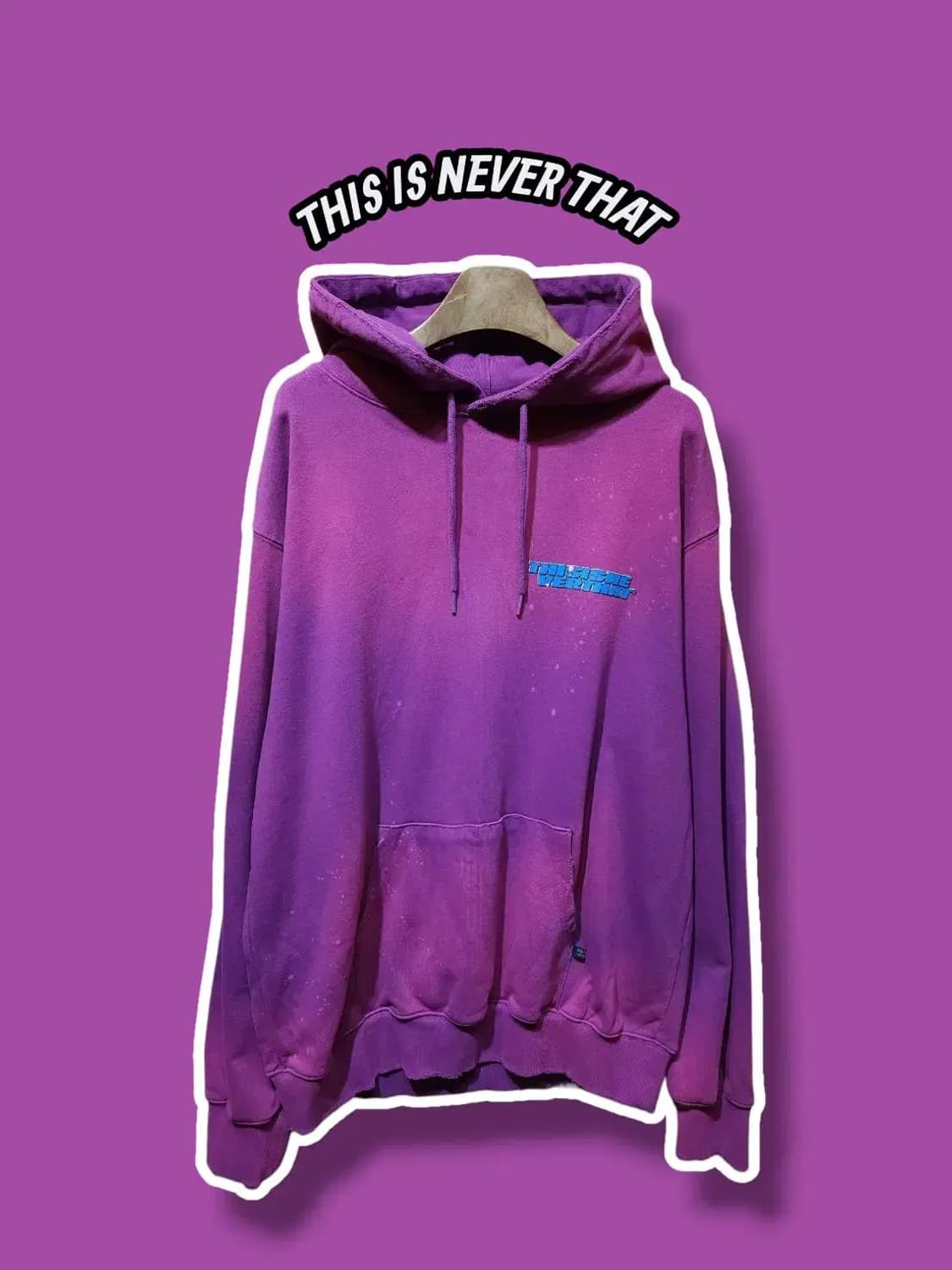 L/ 디스이즈네버댓 피그먼트 빈티지워싱 후드티 /1202 상품이미지1