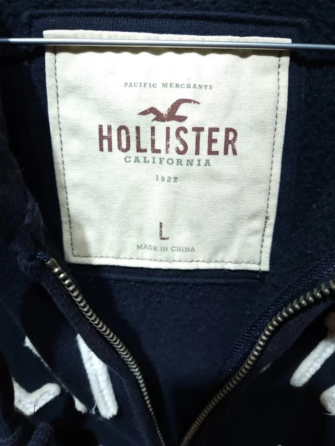 L/ 홀리스터 기모 후드집업 네이비 /1203 상품이미지4