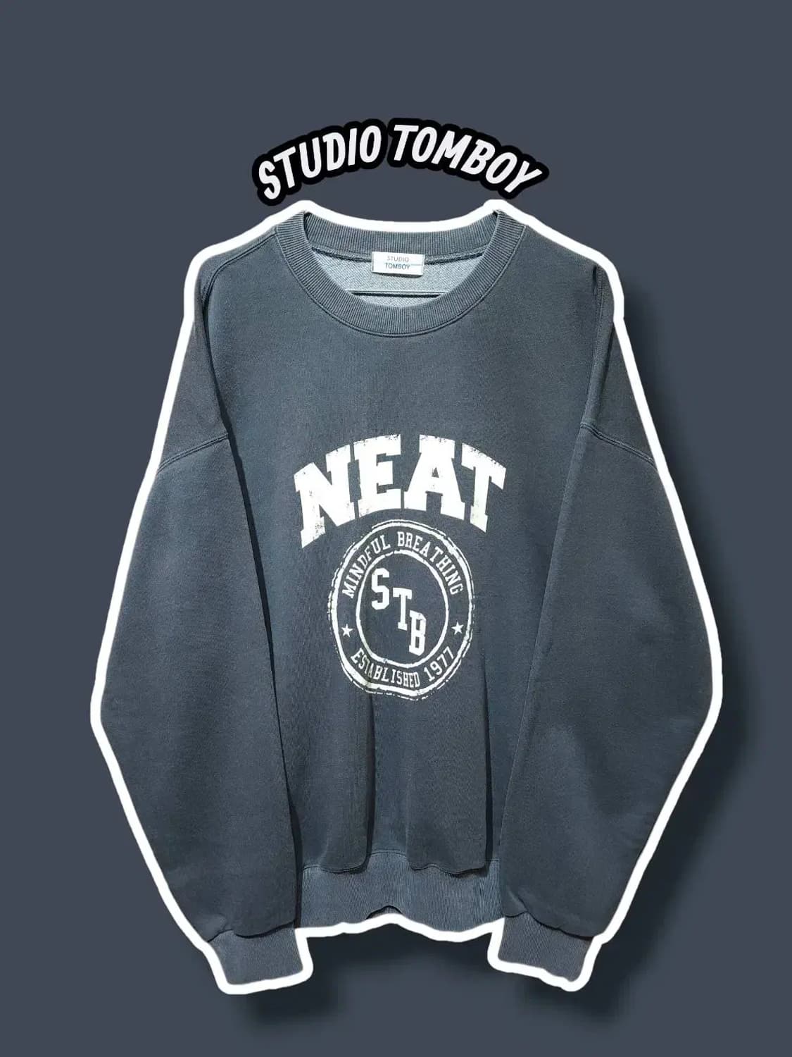 F/ 스튜디오톰보이 피그먼트 데일리 맨투맨 /1203 상품이미지1