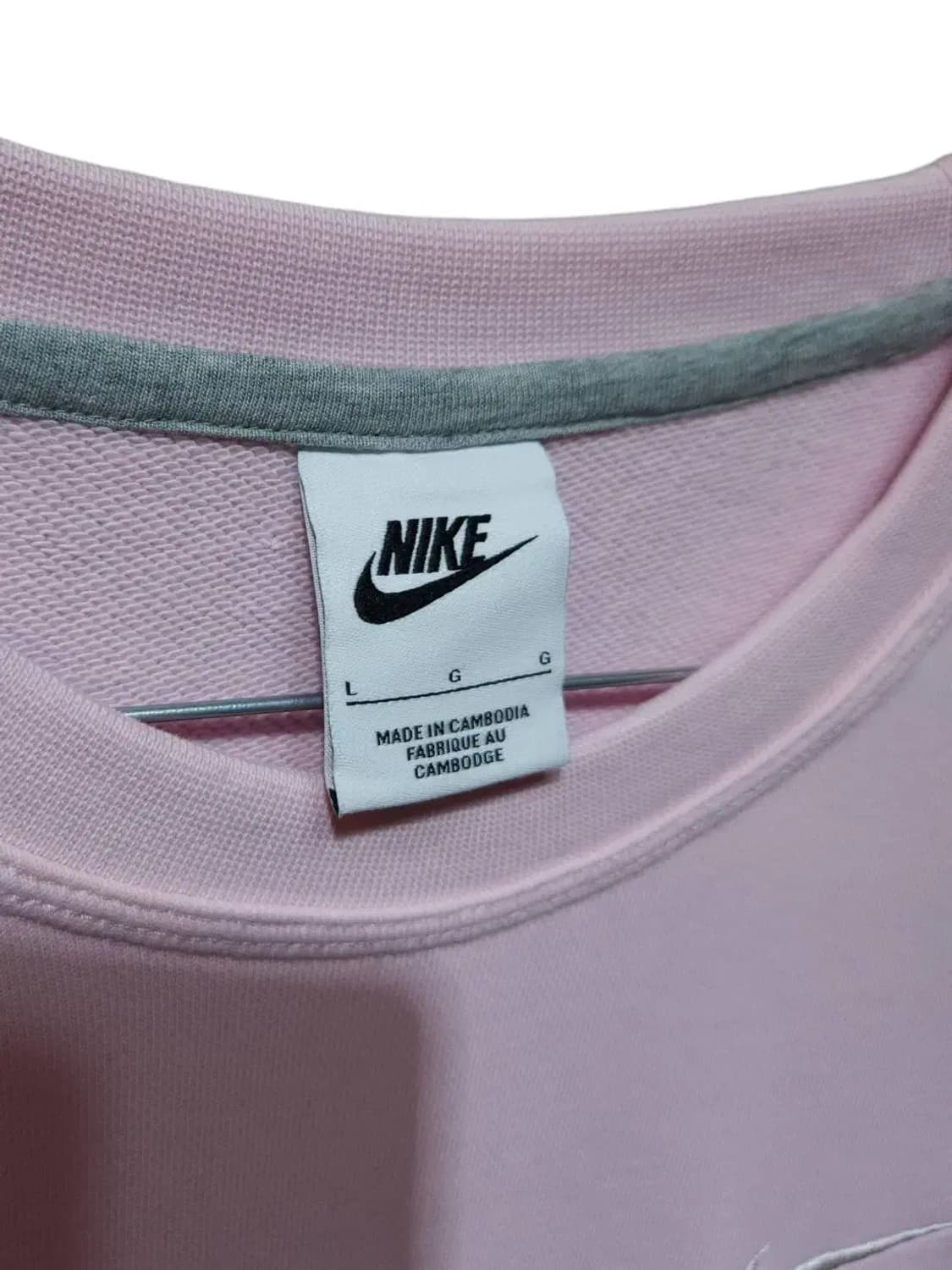 L/ 나이키 프렌치테리 크루넥 스웻셔츠 핑크 /1204 상품이미지4