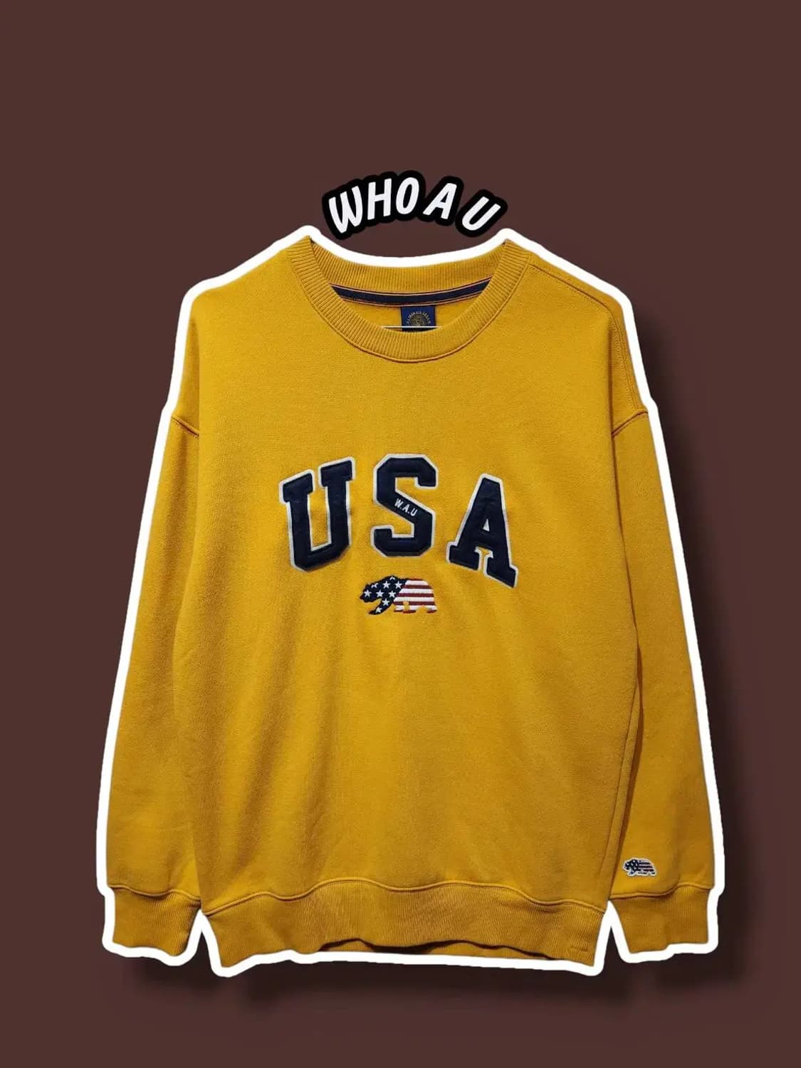 S/ 후아유 기모 USA  로고 맨투맨 /1204 상품이미지1