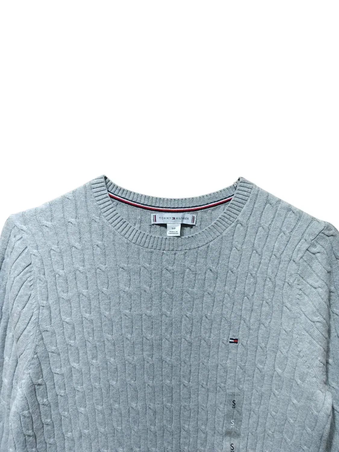 S/ 타미힐피거 면 케이블니트 그레이 새상품 /1208 상품이미지2