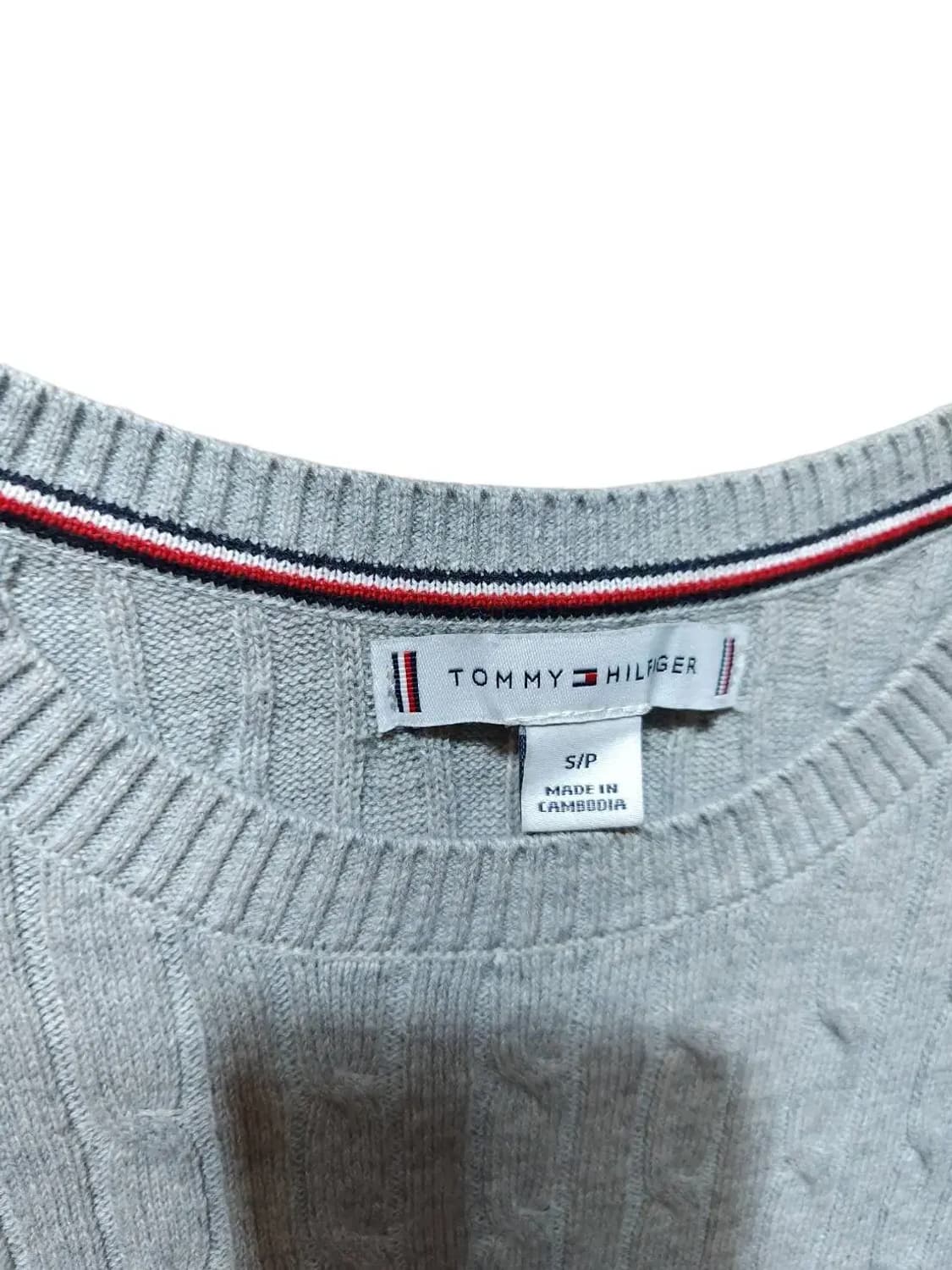 S/ 타미힐피거 면 케이블니트 그레이 새상품 /1208 상품이미지4