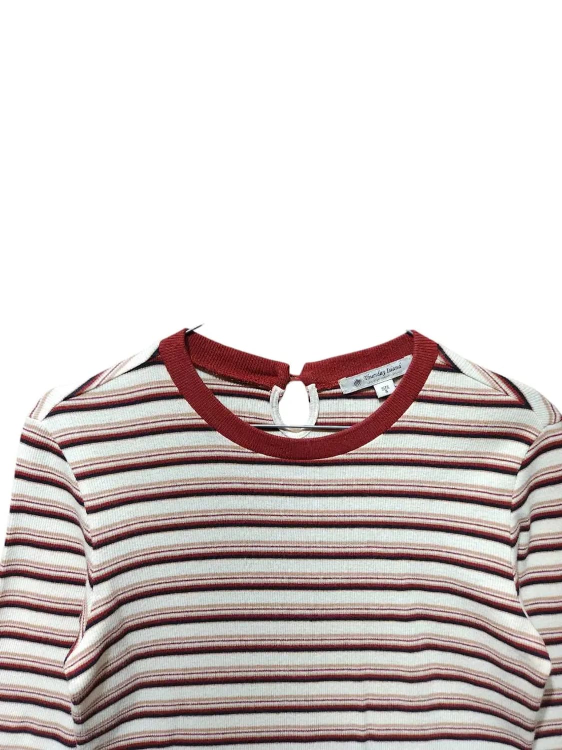 S/ 써스데이아일랜드 7부 단가라 니트 /1208 상품이미지2