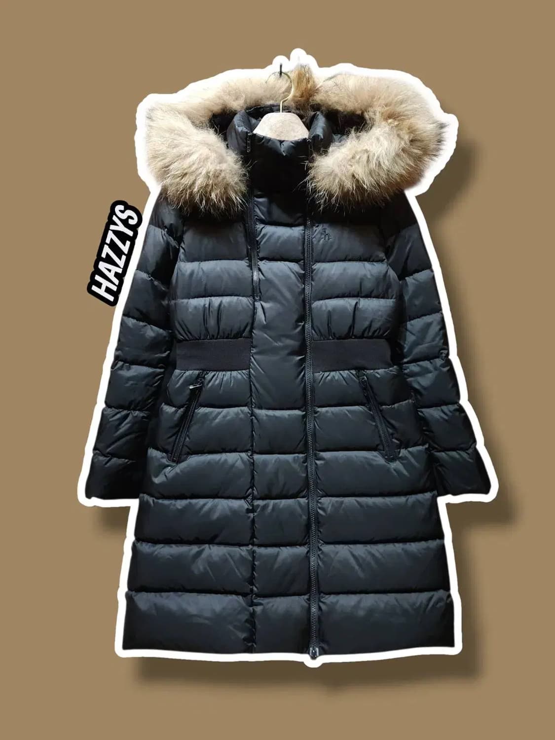 95/ 헤지스 골프 너구리털 덕다운패딩 /1208 상품이미지1