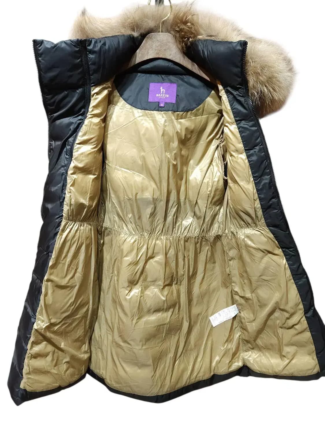 95/ 헤지스 골프 너구리털 덕다운패딩 /1208 상품이미지5