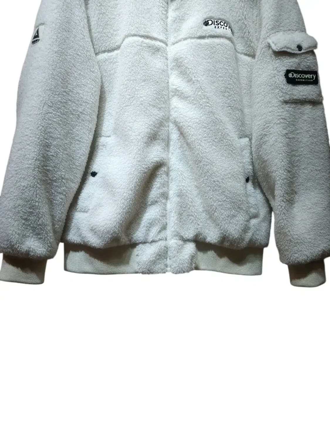 100/ 디스커버리 남녀공용 덕다운 뽀글이 숏패딩 /1208 상품이미지3