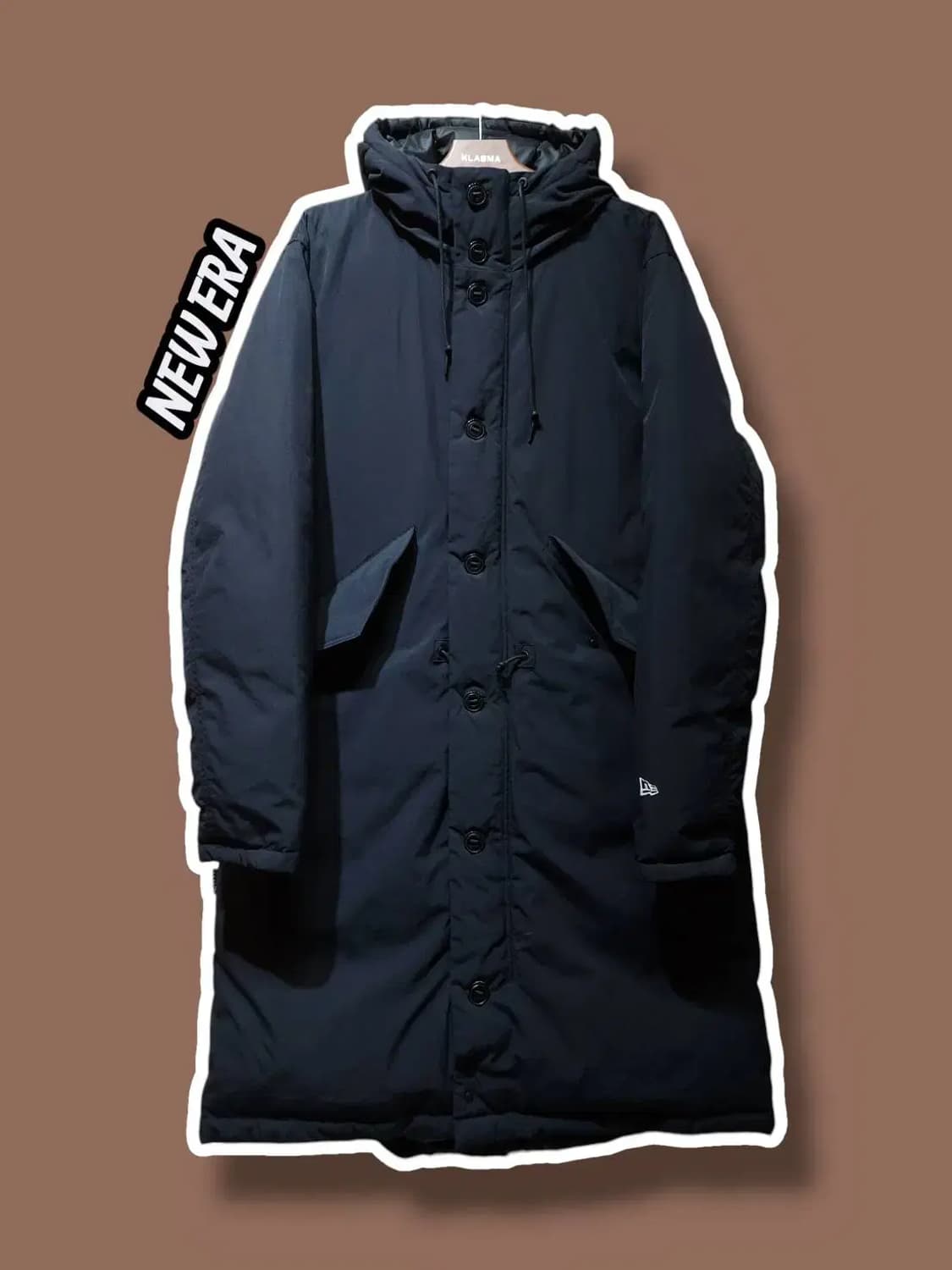 100/ 뉴에라 리버시블 구스다운 롱패딩점퍼 블랙 /1208 상품이미지1