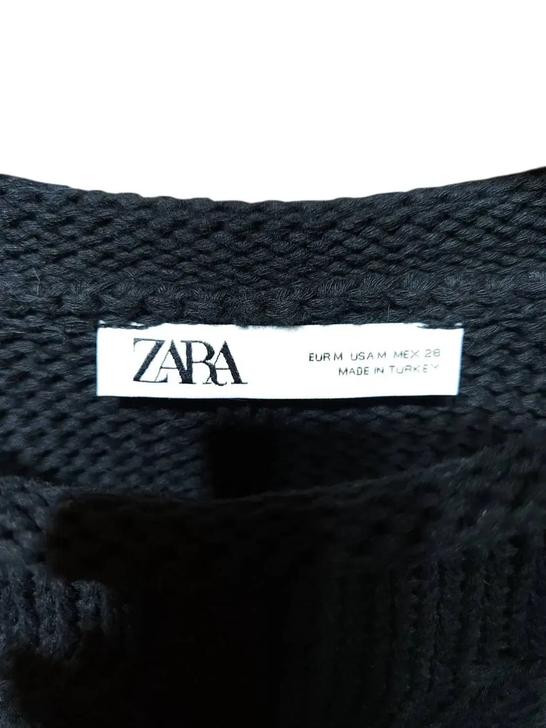 M/ 자라 꽈배기 니트 블랙 /1210 상품이미지4