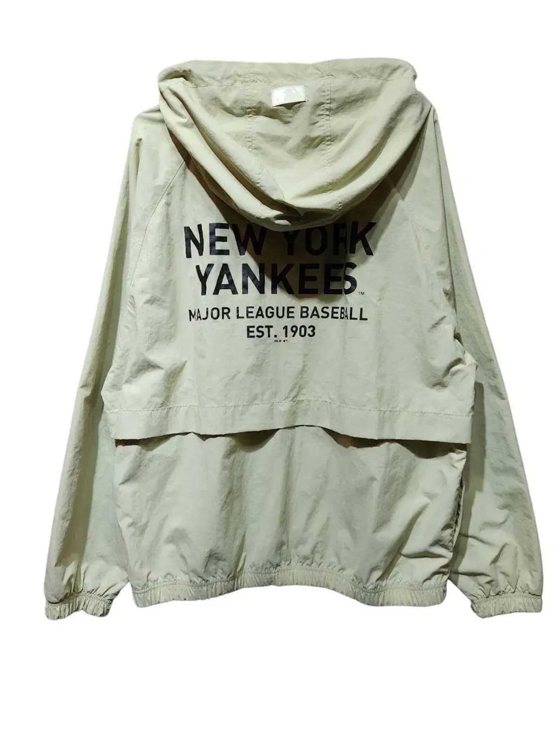 L/ MLB 엠엘비 뉴욕양키스 후드 바람막이 베이지 /1210 상품이미지6