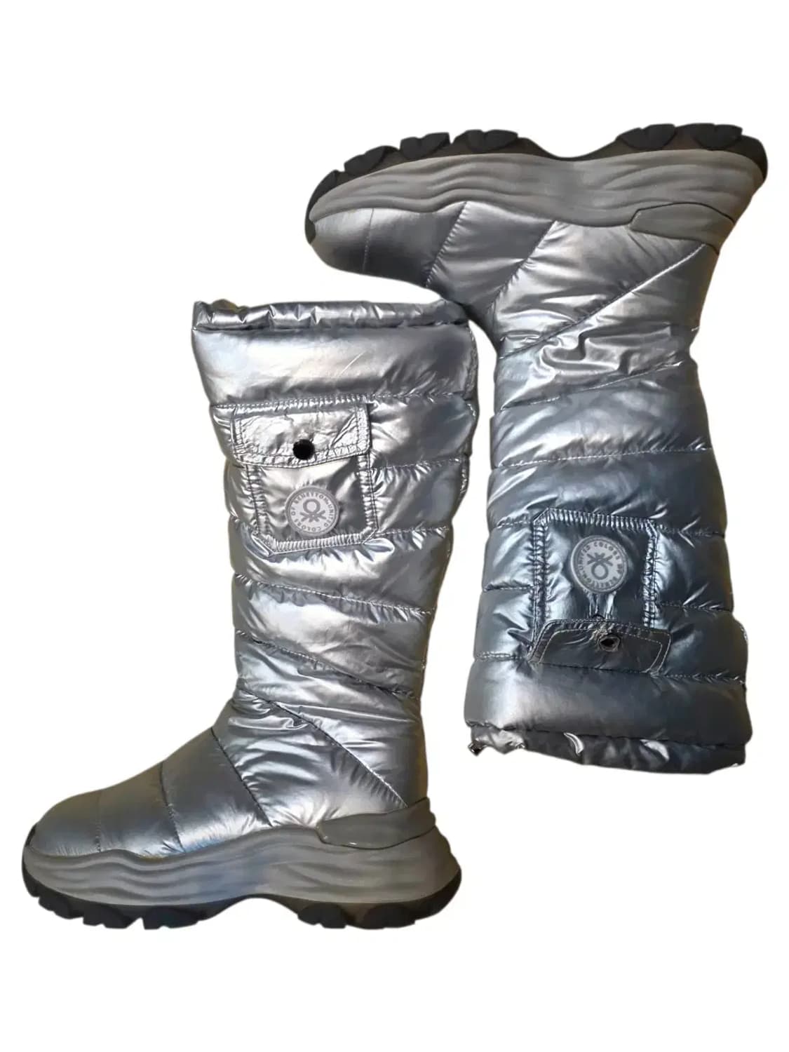 235/ 베네통 롱패딩 스노우 부츠 실버 /1211 상품이미지5