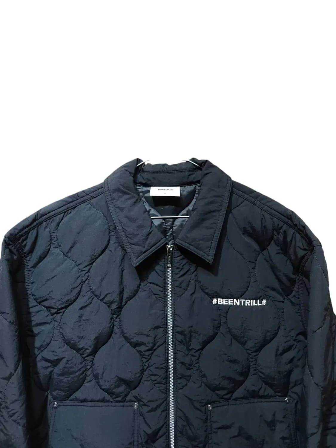 M/ 빈트릴 컴포트핏 웨이브 퀼팅 자켓 블랙 /1212 상품이미지2