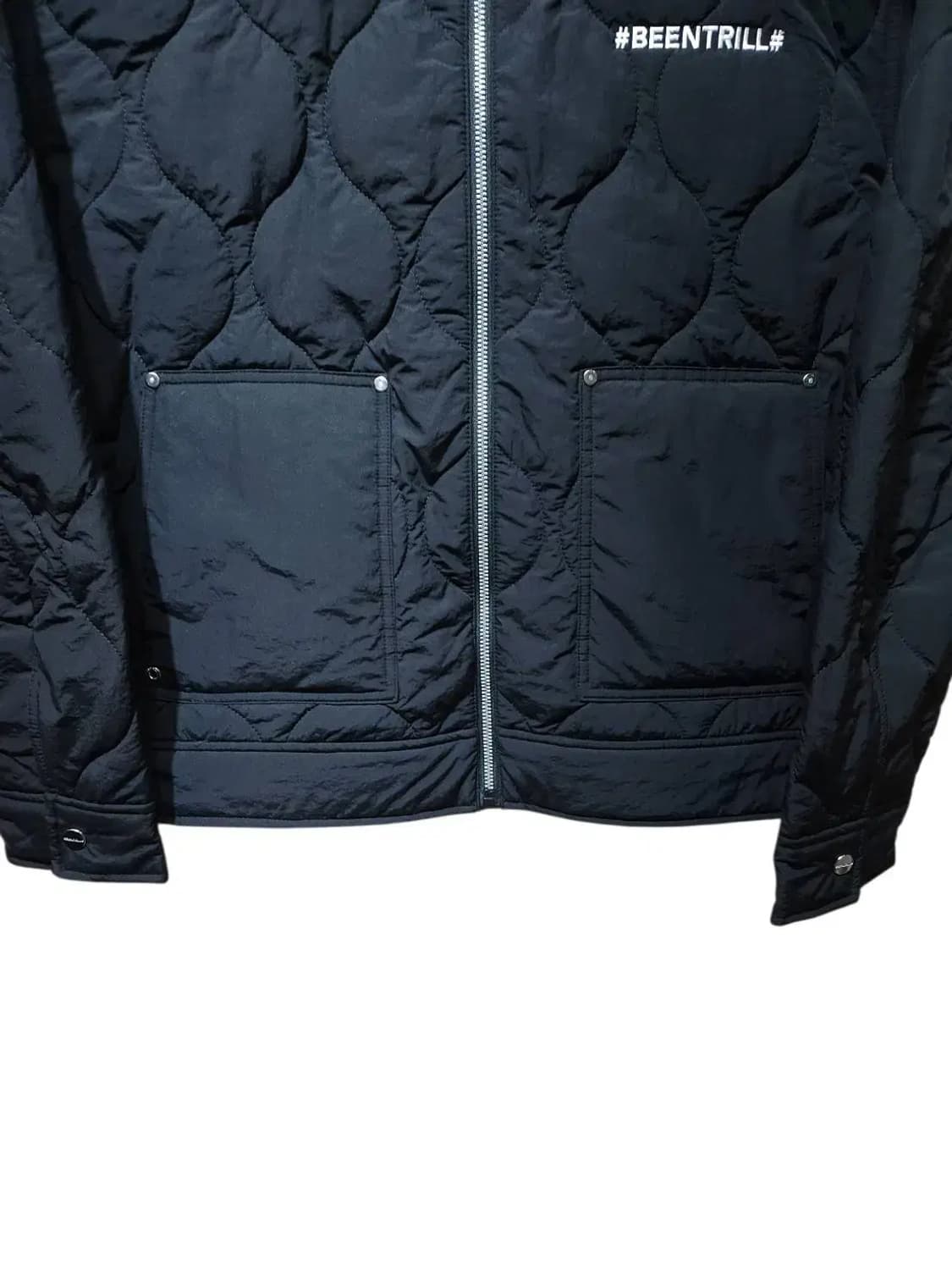 M/ 빈트릴 컴포트핏 웨이브 퀼팅 자켓 블랙 /1212 상품이미지3