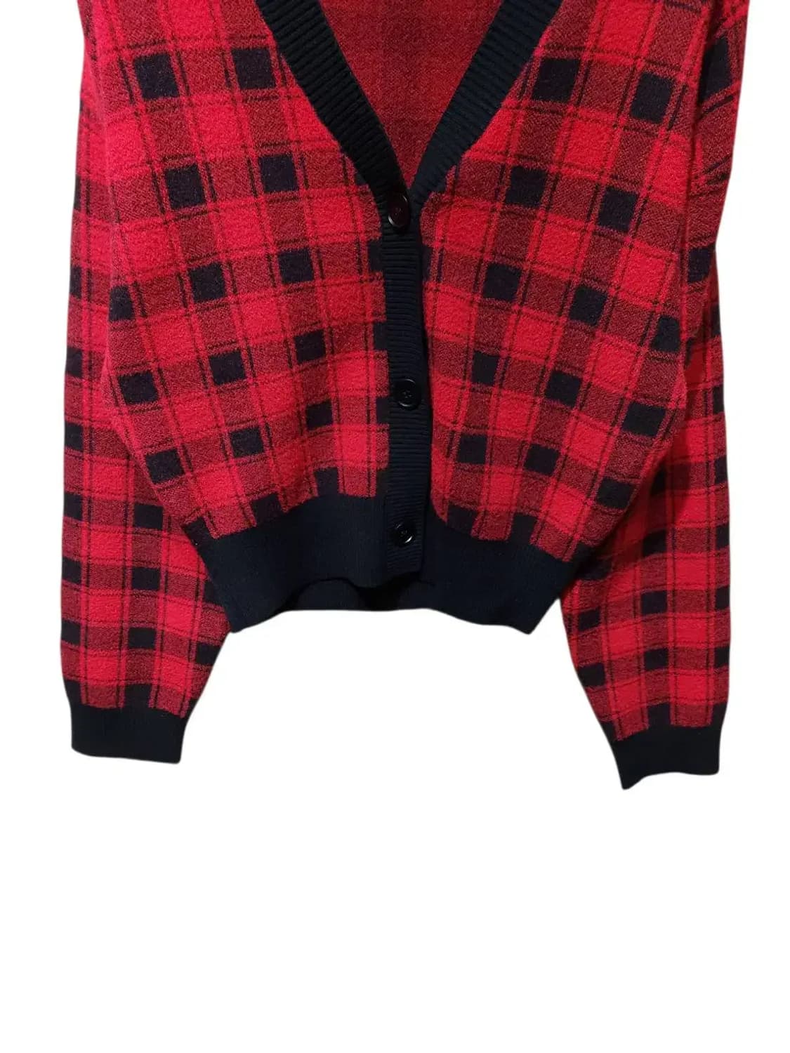 M/ 에잇세컨즈 체크 패턴 가디건 레드 /1216 상품이미지3