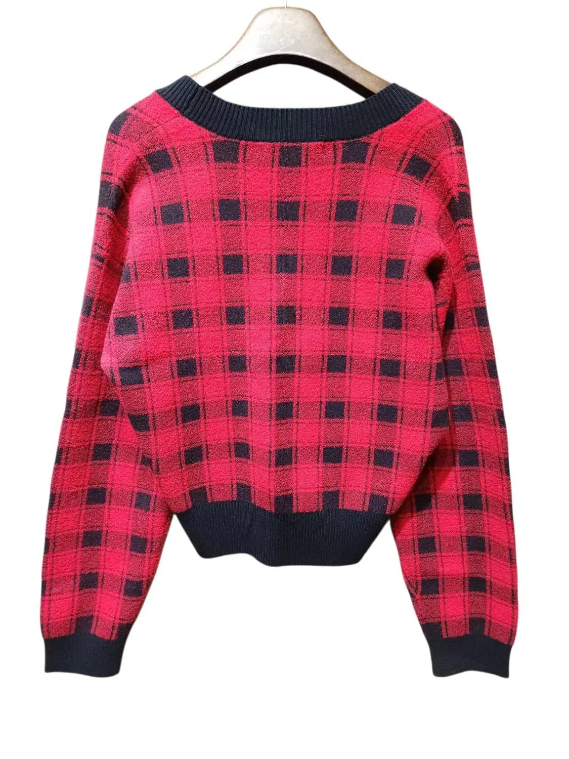 M/ 에잇세컨즈 체크 패턴 가디건 레드 /1216 상품이미지6