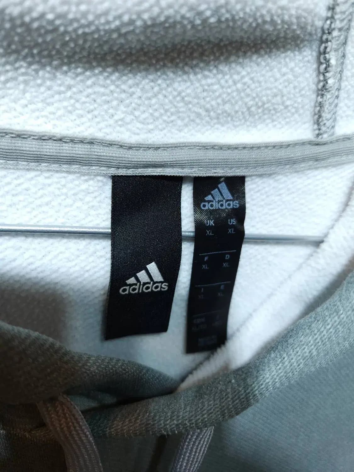 XL/ 아디다스 기모 후드티 그레이 /1216 상품이미지4