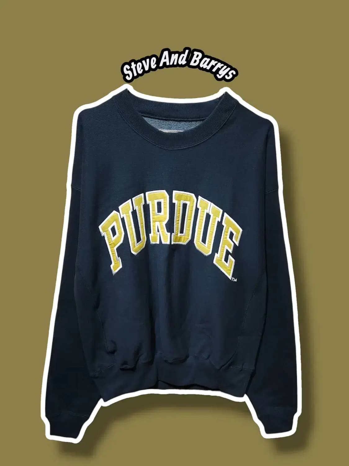 M/ 스티브앤베리스 퍼듀 기모 맨투맨 블랙/1216 상품이미지1