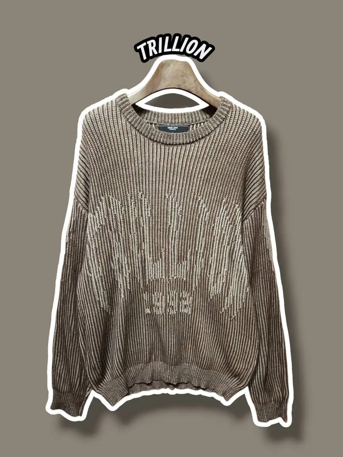 L/ 트릴리온 워셔블 투톤 크루넥 니트 /1216 상품이미지1