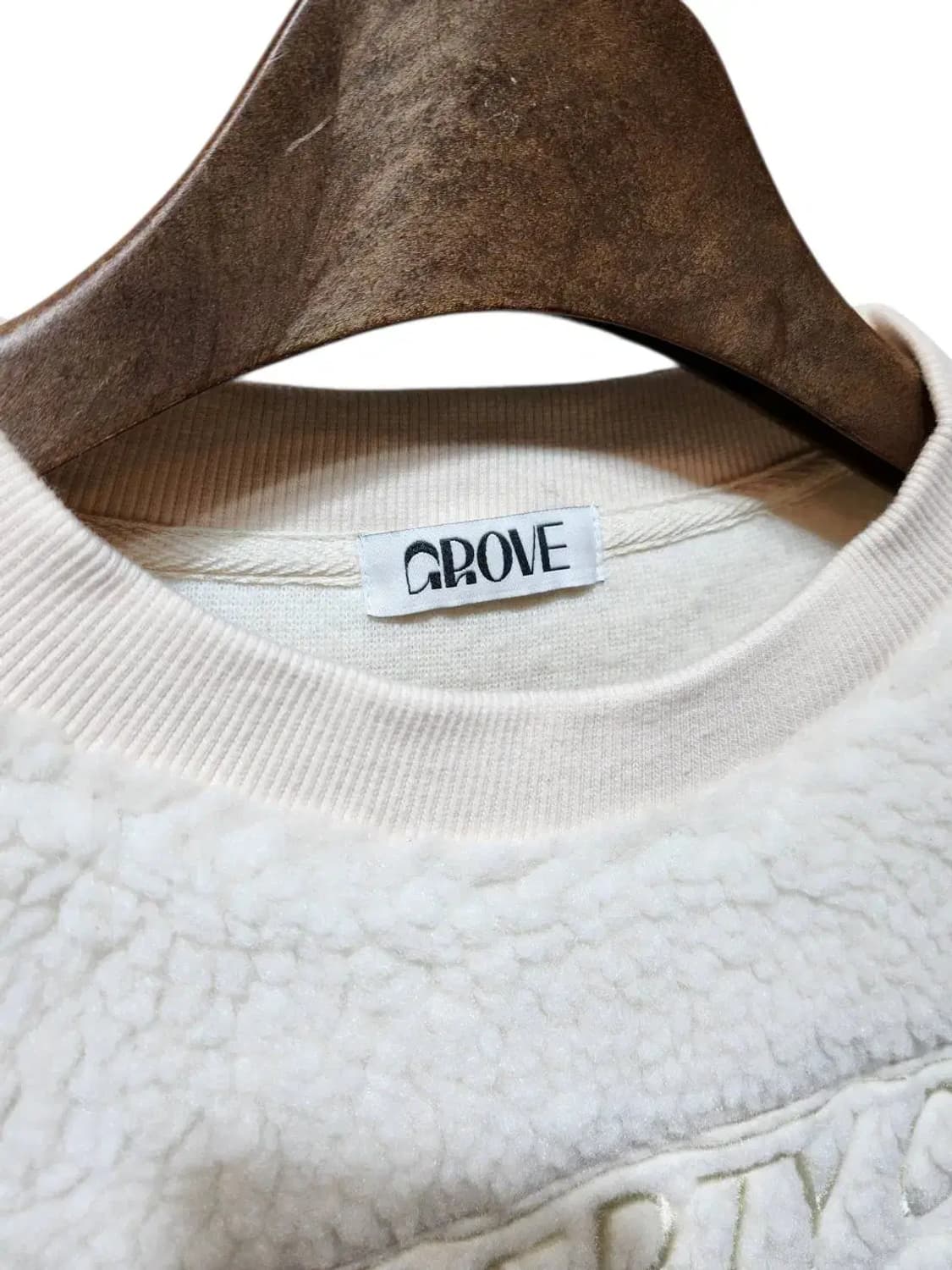F/ GROVE 그로브 부클 스웻셔츠 아이보리 /1216 상품이미지4