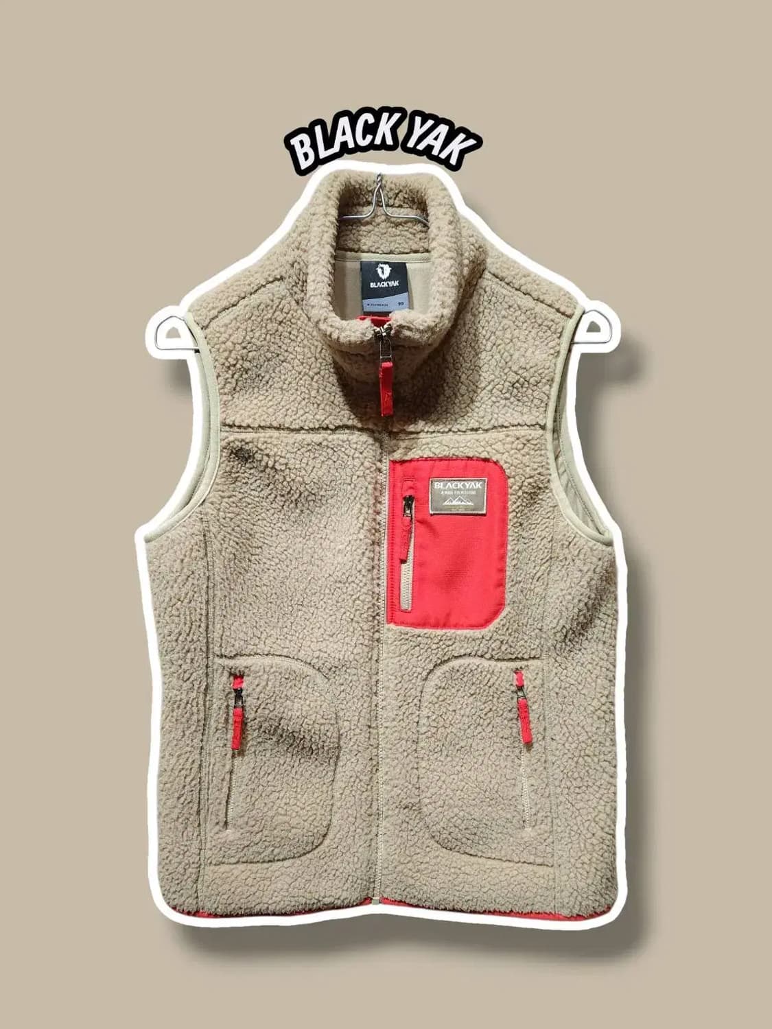 90/ 블랙야크 배색 후리스 조끼 /1222 상품이미지1