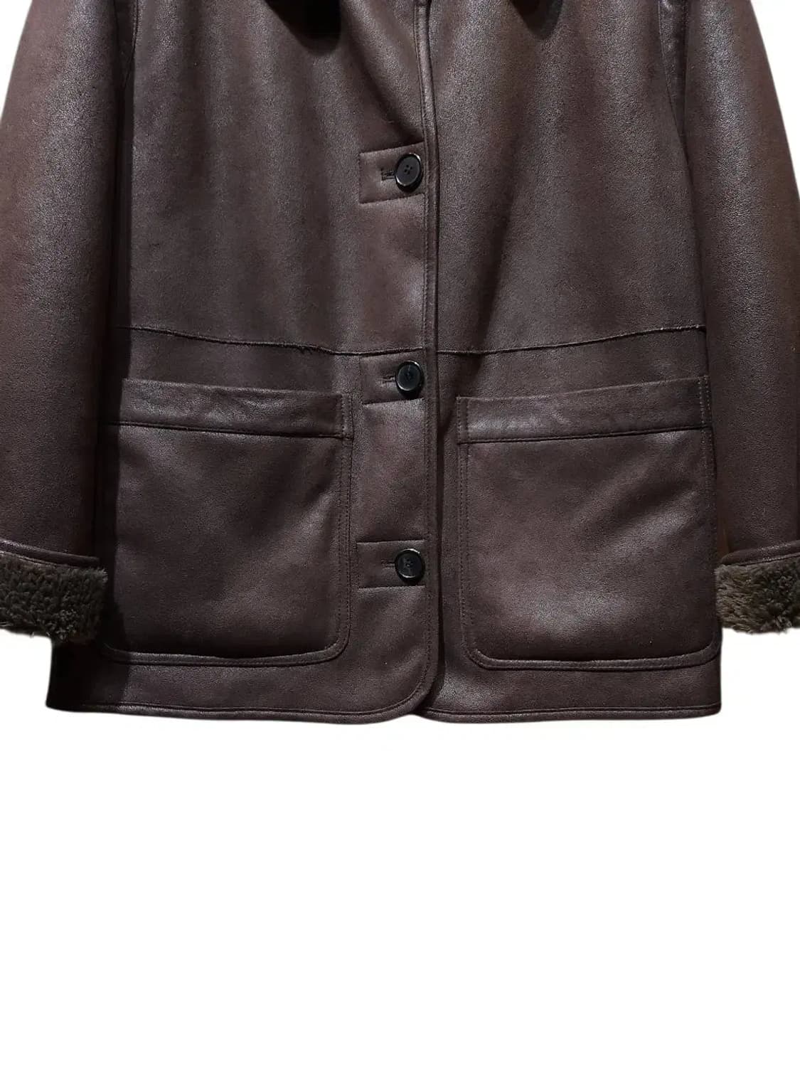 80-90-160/ 스튜디오톰보이 무스탕 자켓 브라운 /1222 상품이미지3