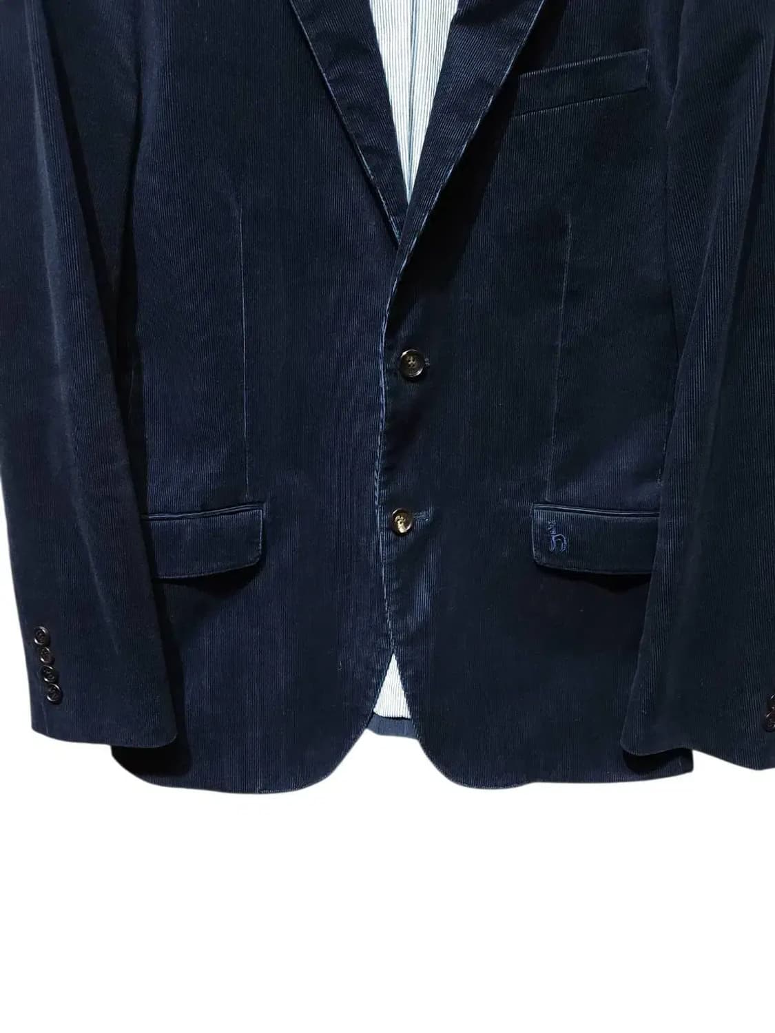 100/ HAZZYS 헤지스 코듀로이 슬림핏 자켓 네이비 /1222 상품이미지3