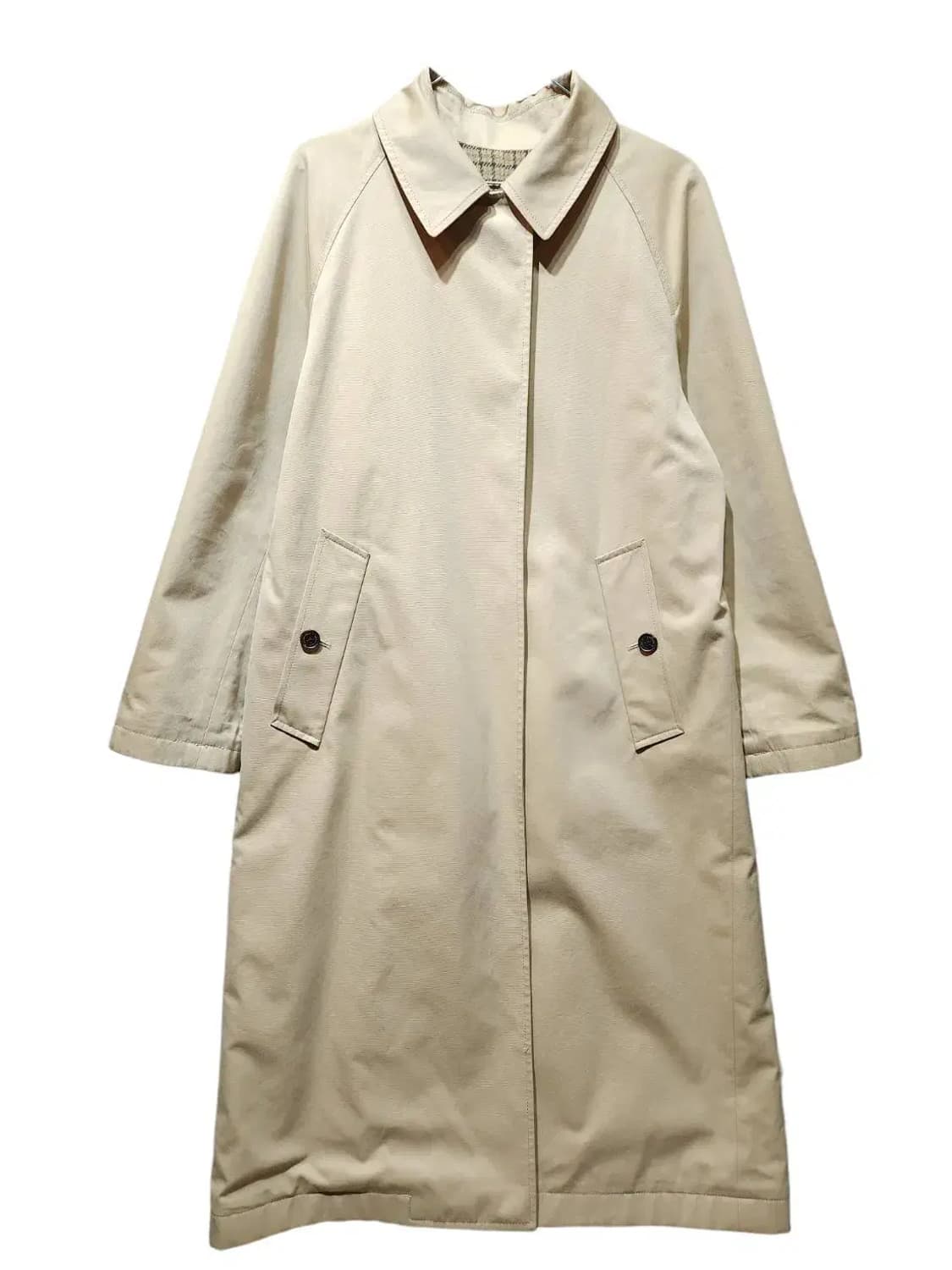 90/ 빈폴 레이디스 울 체크 리버시블 트렌치코트 베이지 /1222 상품이미지6