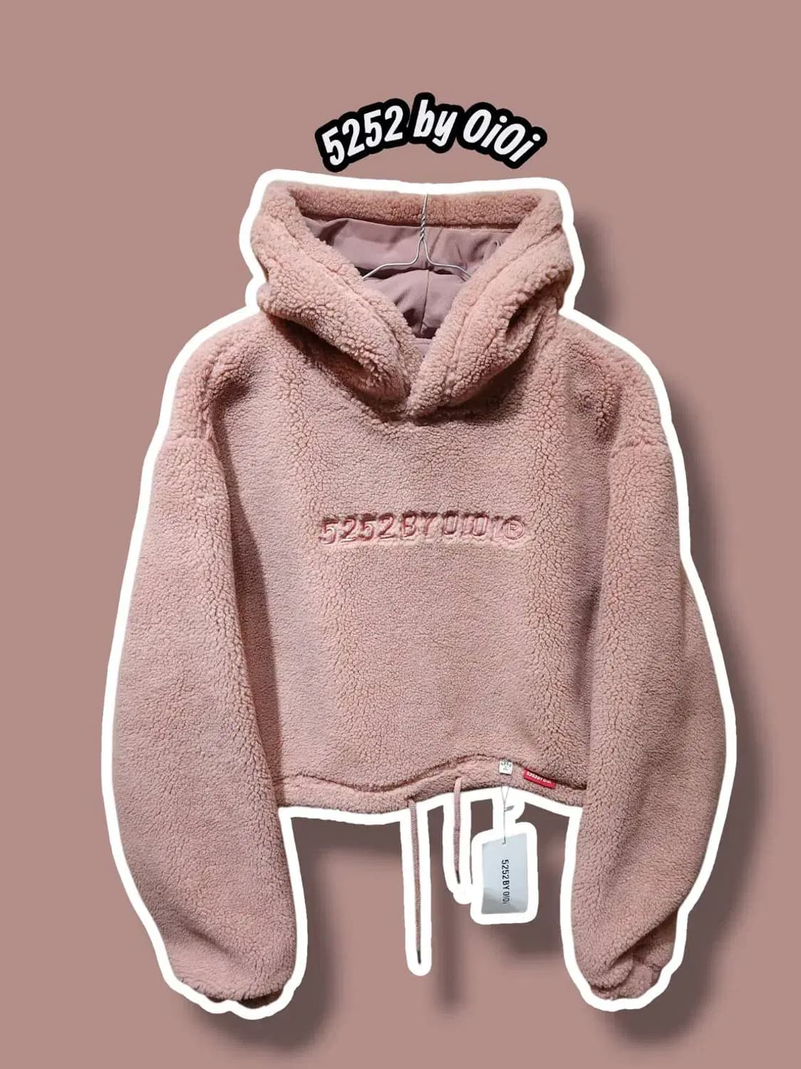 F/ 오아이오아이 페이크 퍼 크롭후드 핑크 새상품 /1222 상품이미지1