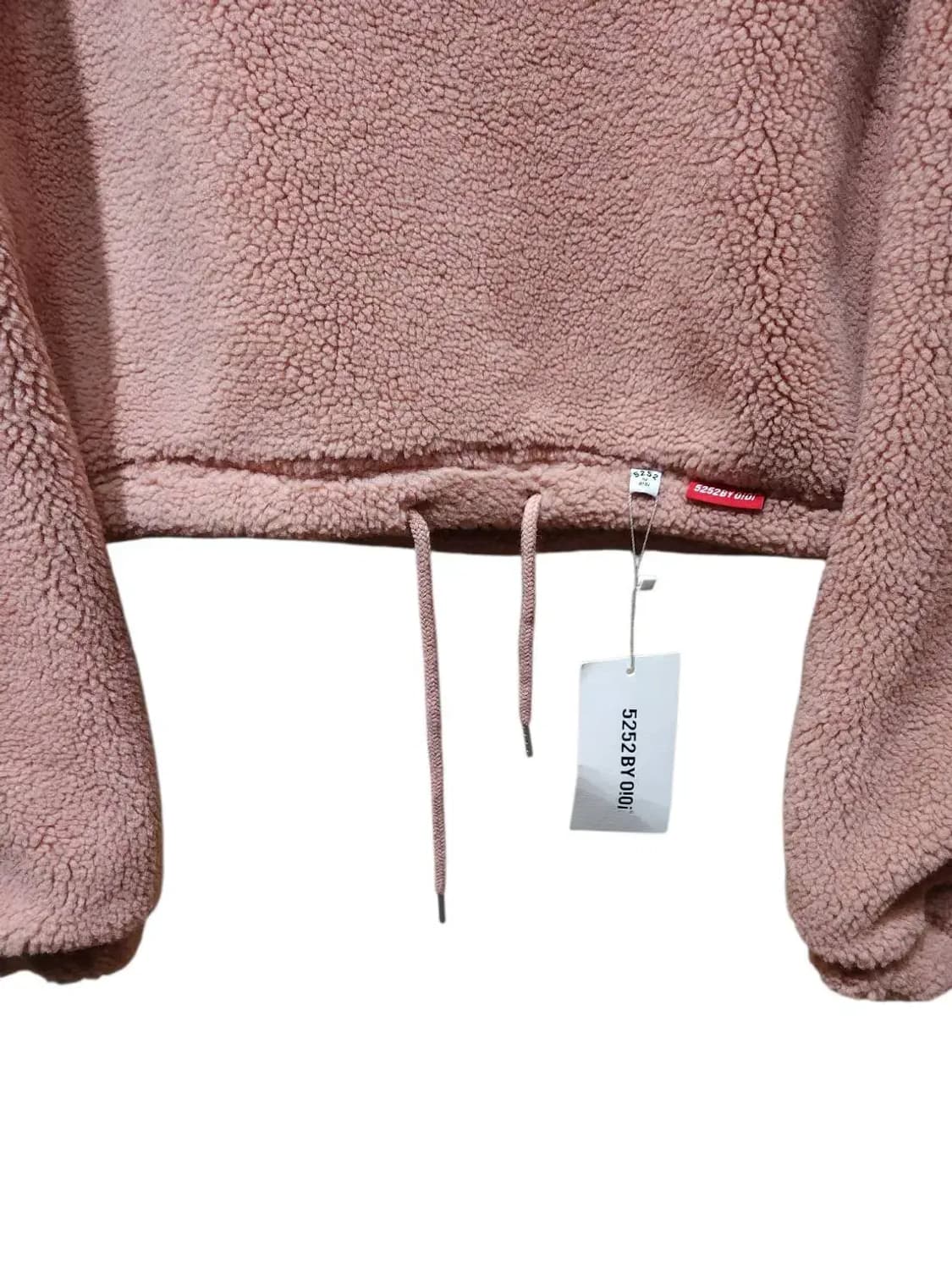 F/ 오아이오아이 페이크 퍼 크롭후드 핑크 새상품 /1222 상품이미지3