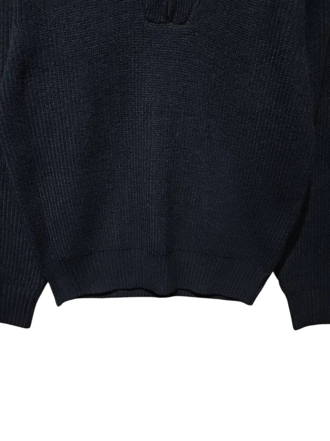 M/ 제너럴아이디어 하찌 집업 울혼방 니트 블랙 /1224 상품이미지3