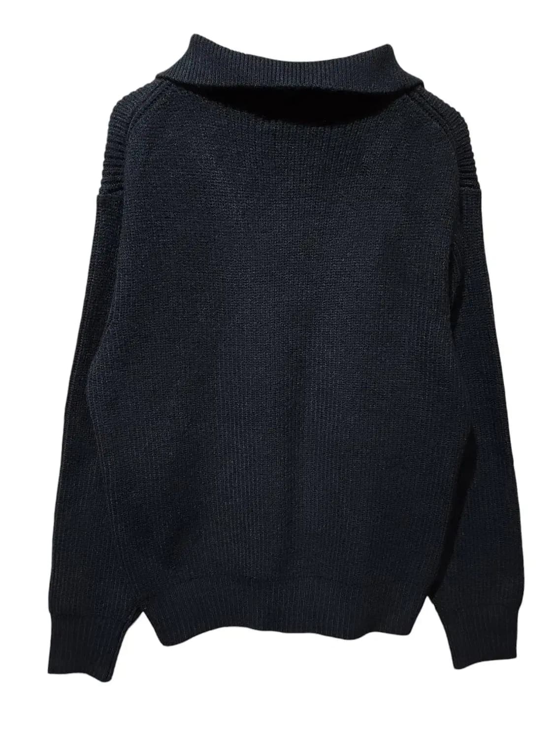 M/ 제너럴아이디어 하찌 집업 울혼방 니트 블랙 /1224 상품이미지6