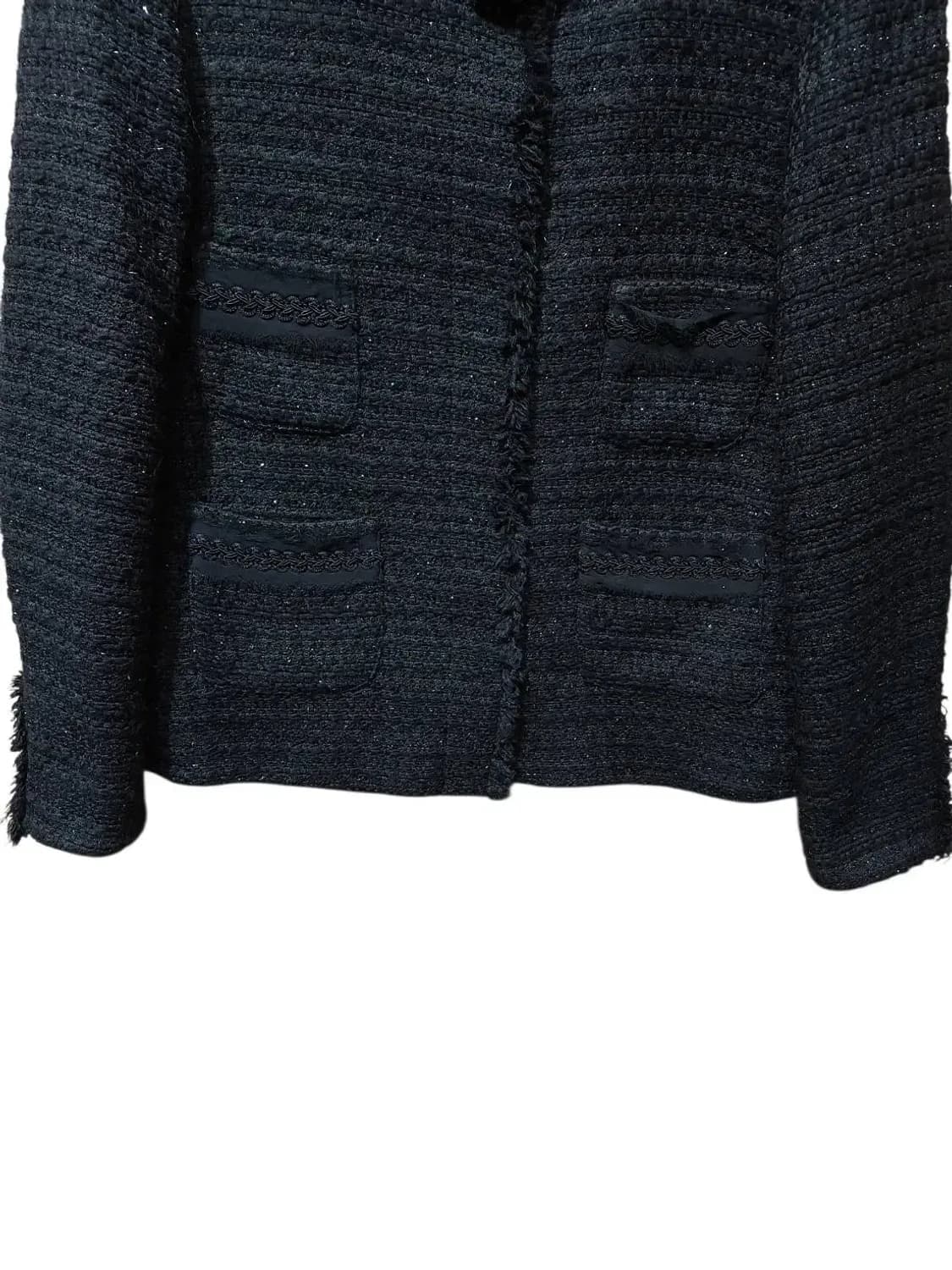 M/ 자라 트위드 자켓 블랙 /1226 상품이미지3