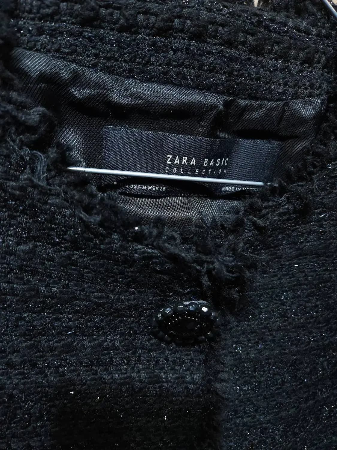 M/ 자라 트위드 자켓 블랙 /1226 상품이미지4