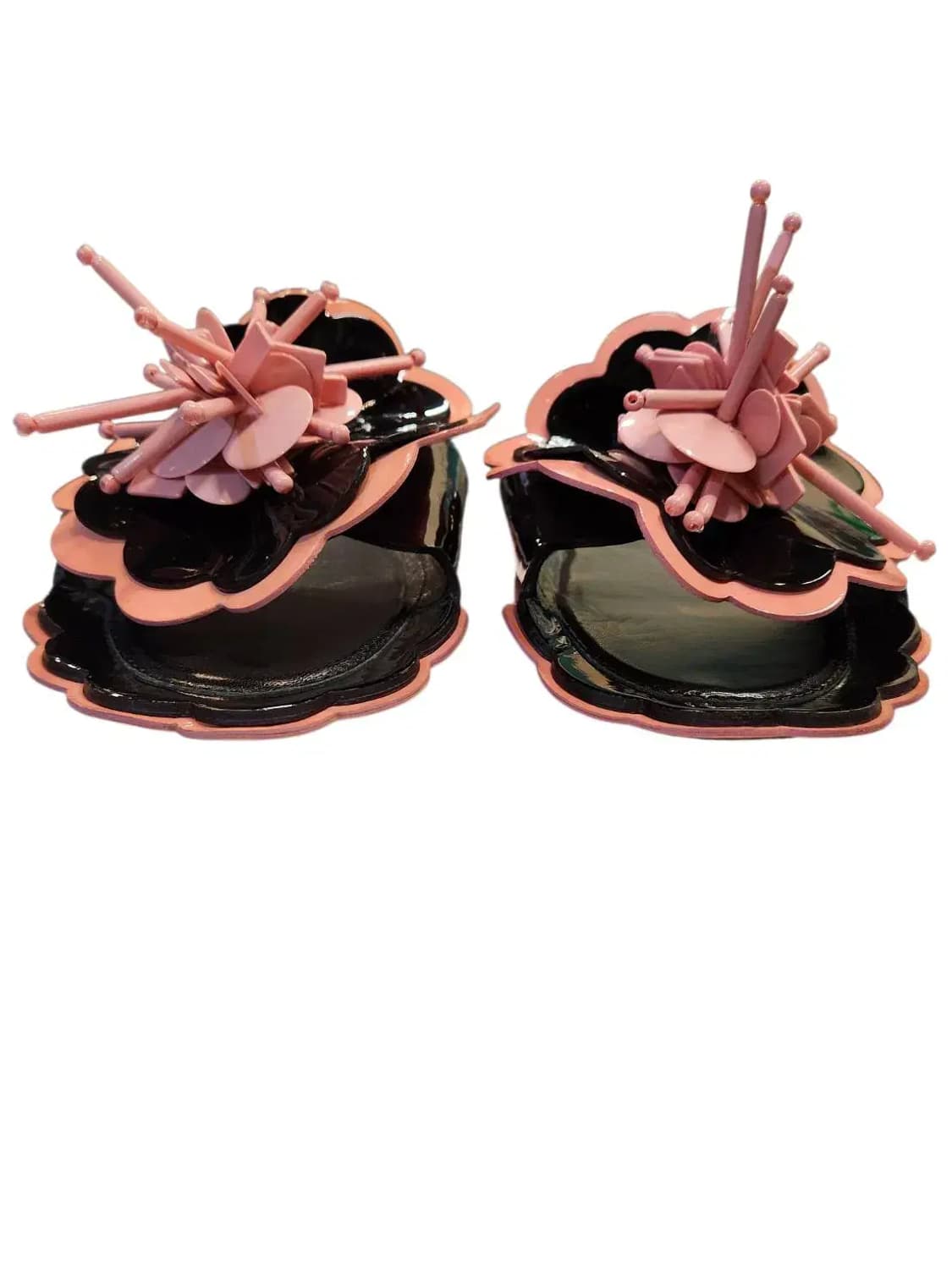 38/ MIUMIU 미우미우 플라워 슬라이스 에나멜 슬리퍼 /1230 상품이미지4