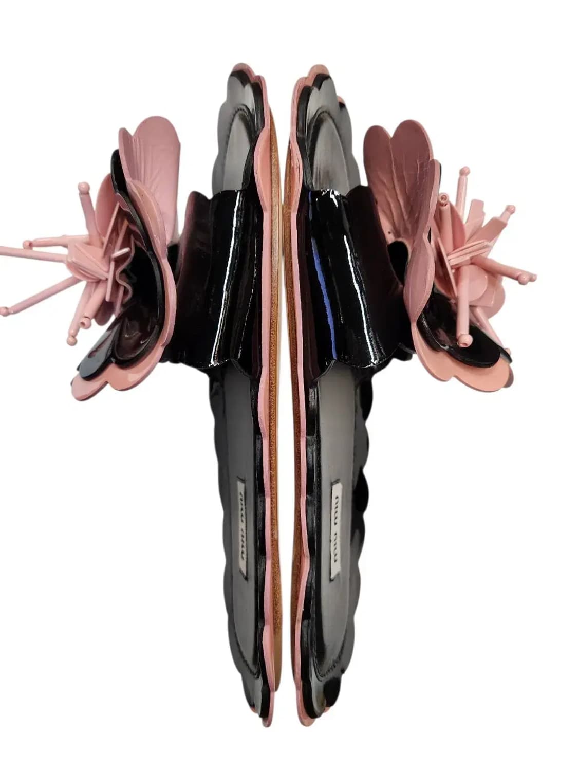 38/ MIUMIU 미우미우 플라워 슬라이스 에나멜 슬리퍼 /1230 상품이미지6