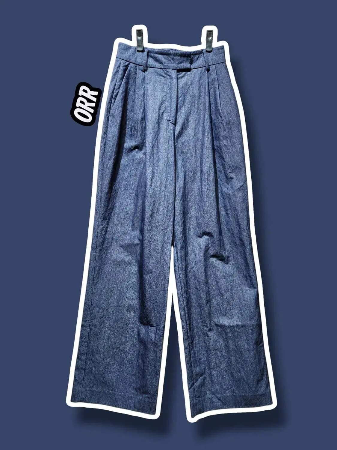 XS/ ORR 오르 투턱 와이드 팬츠 블루 /108 상품이미지1