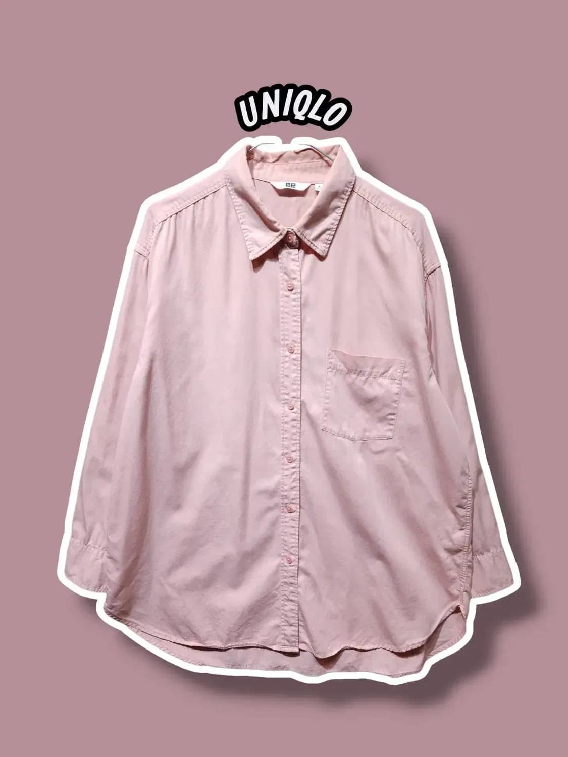 XL/ 유니클로 솔리드 면 셔츠 /0112 상품이미지1