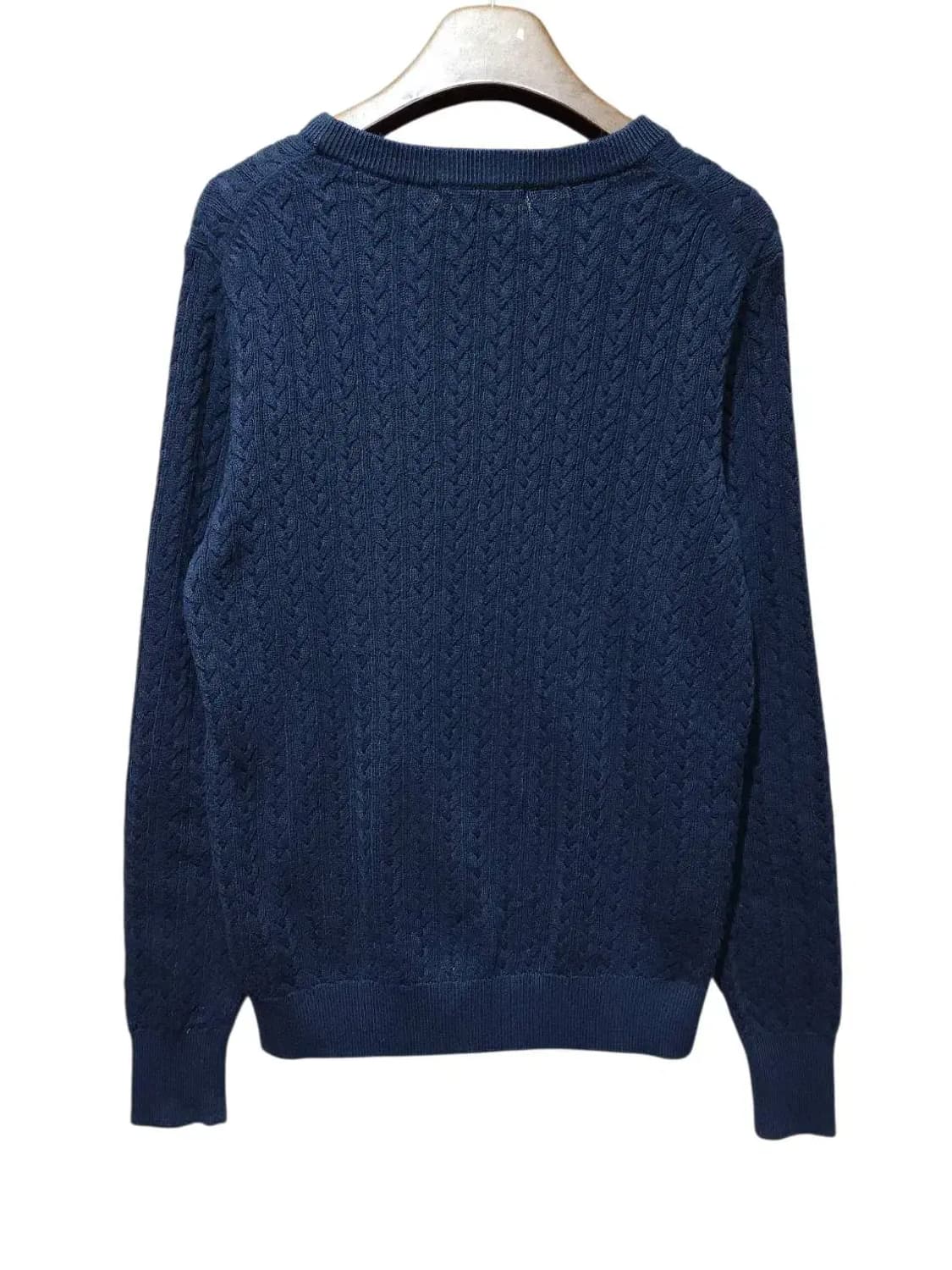 XL/ 유니클로 캐시미어 혼방 케이블 니트 네이비 /0112 상품이미지6