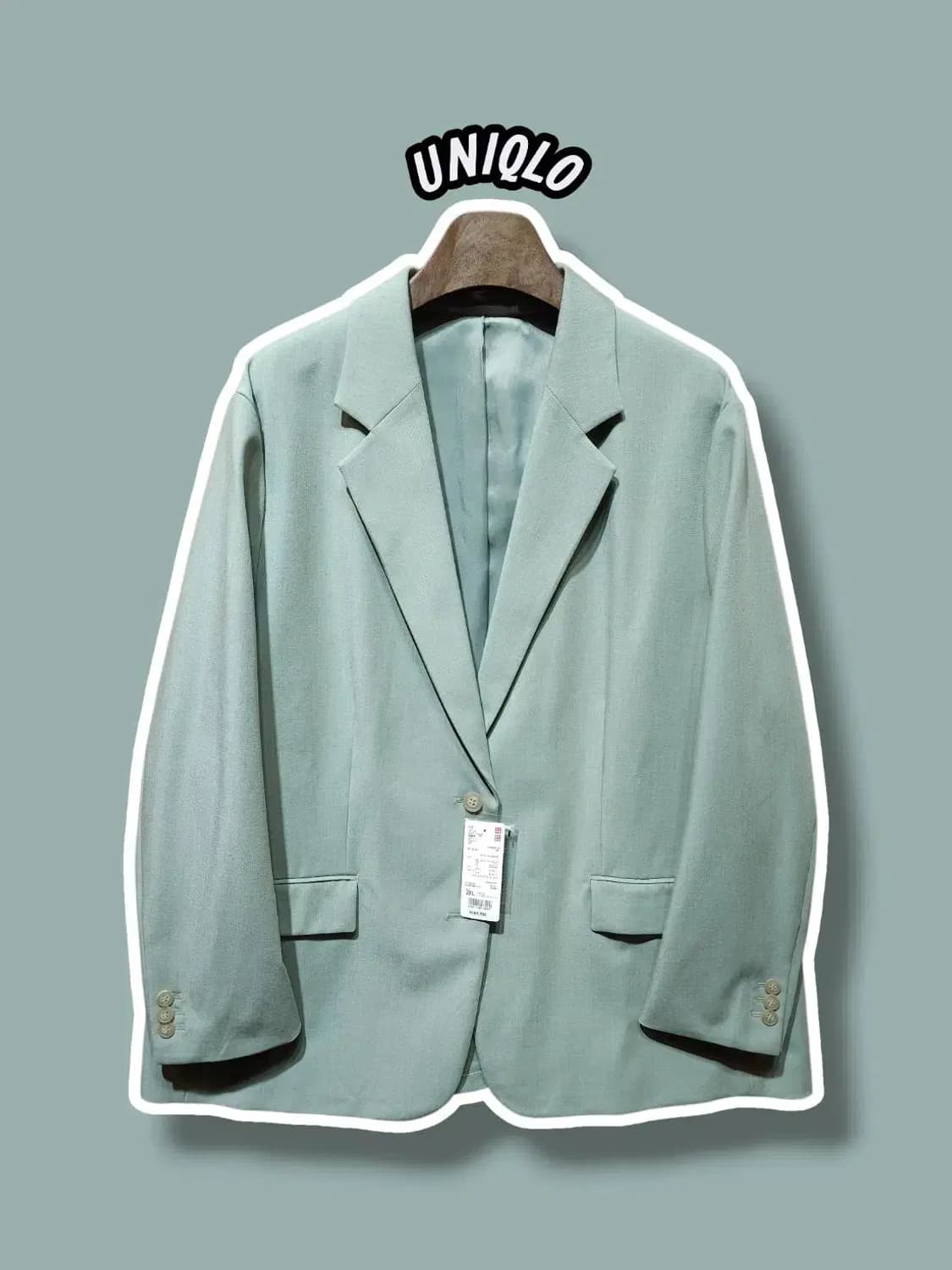 3XL/ 유니클로 릴랙스 테일러드 자켓 그린 새상품 /0112 상품이미지1