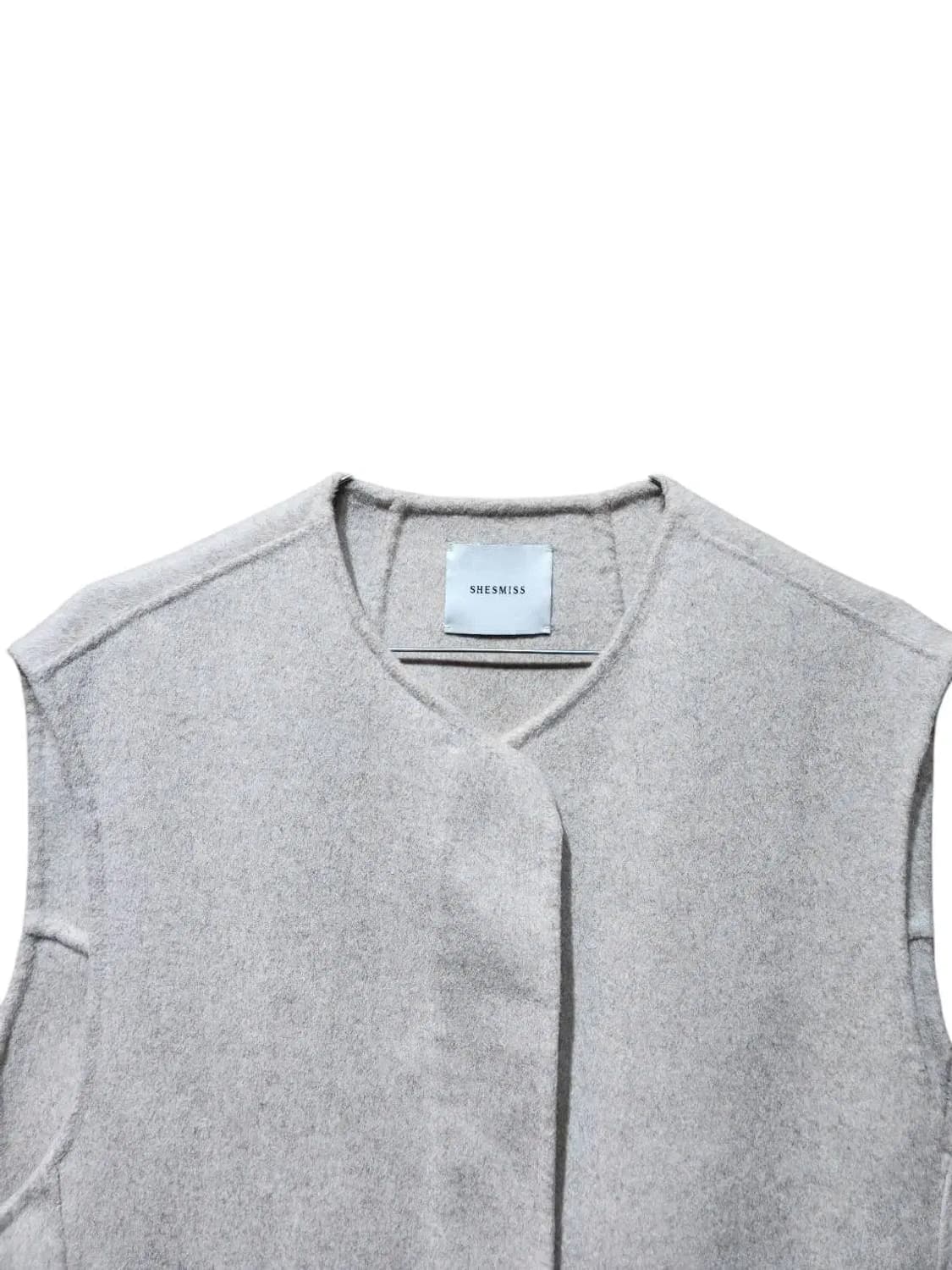 55/ SHESMISS 쉬즈미스 히든버튼 핸드메이드 울 베스트 /0113 상품이미지2