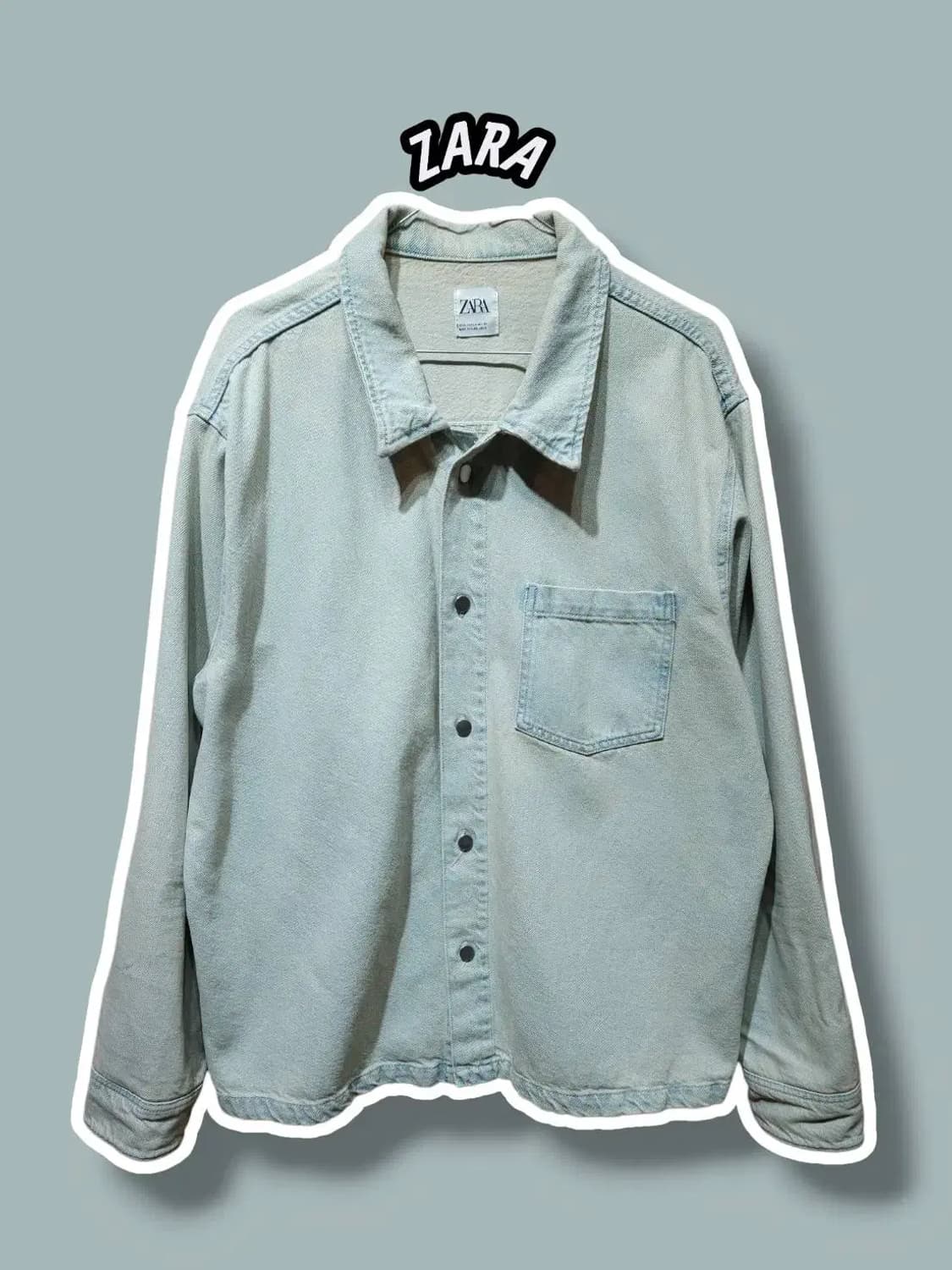 XXL/ 자라 데님 오버다이 셔츠 /0113 상품이미지1