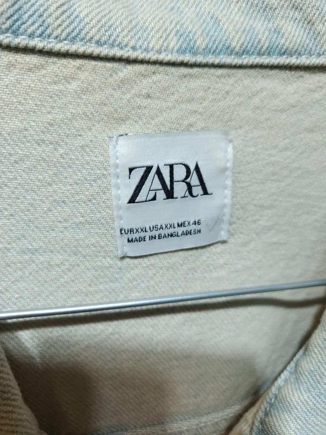 XXL/ 자라 데님 오버다이 셔츠 /0113 상품이미지4