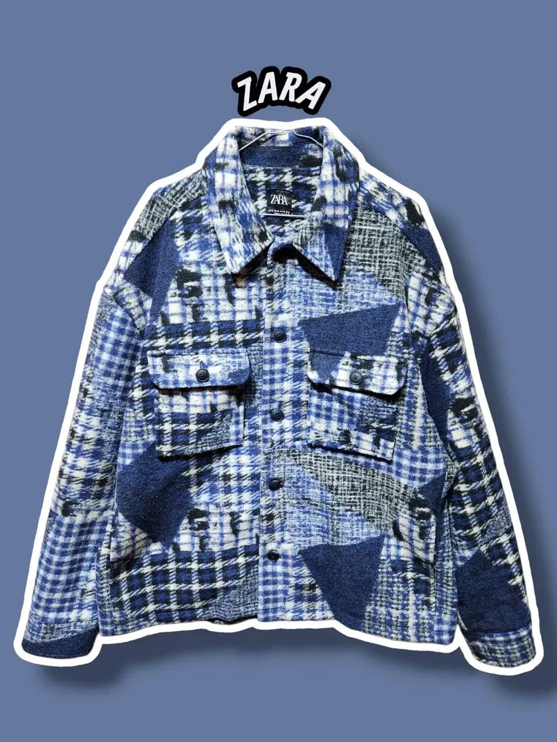 XL/ 자라 패치워크 오버셔츠 /0113 상품이미지1