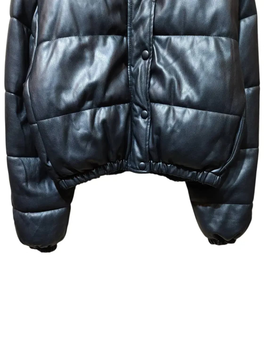 M/ 자라 비건 레더 숏패딩 블랙 /0113 상품이미지3