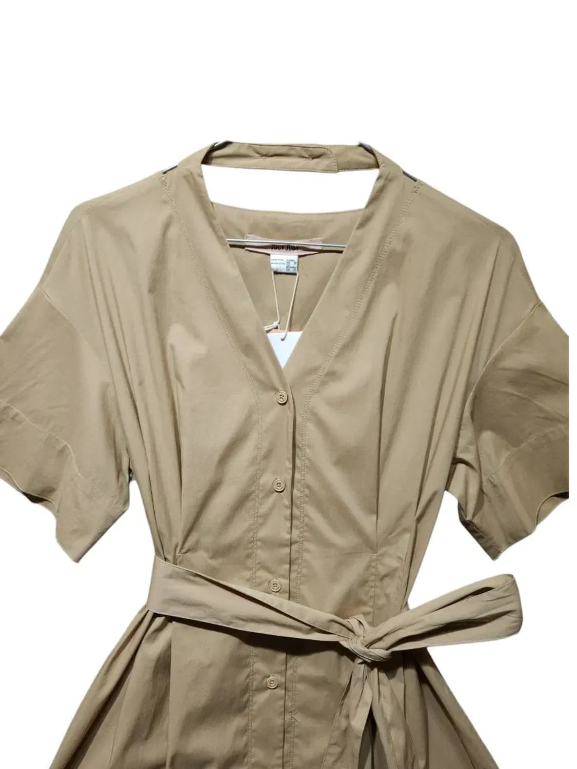 XS/ 쥬시쥬디 제천벨트넥 홀원피스 베이지 새상품 /0114 상품이미지2