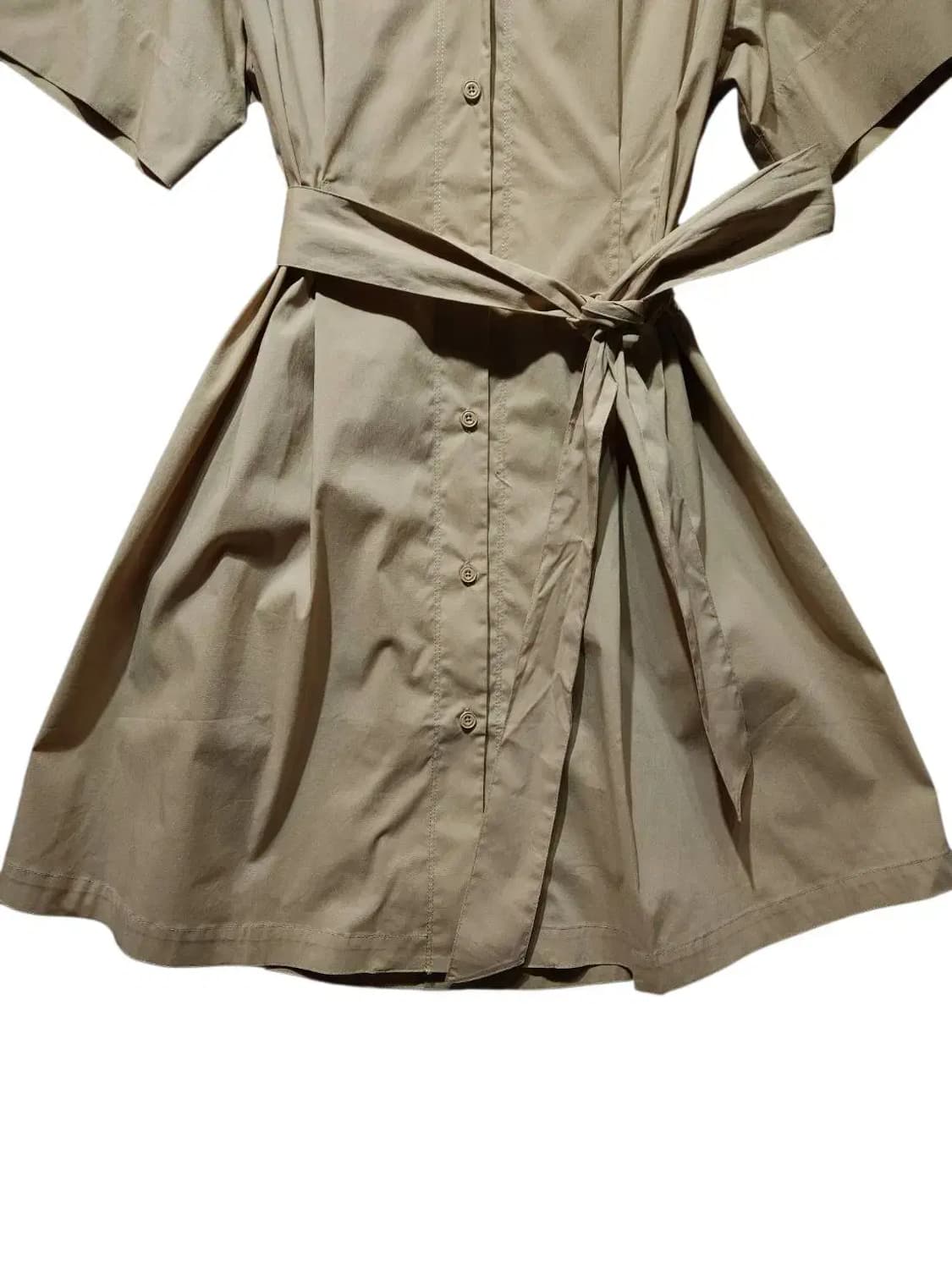 XS/ 쥬시쥬디 제천벨트넥 홀원피스 베이지 새상품 /0114 상품이미지3