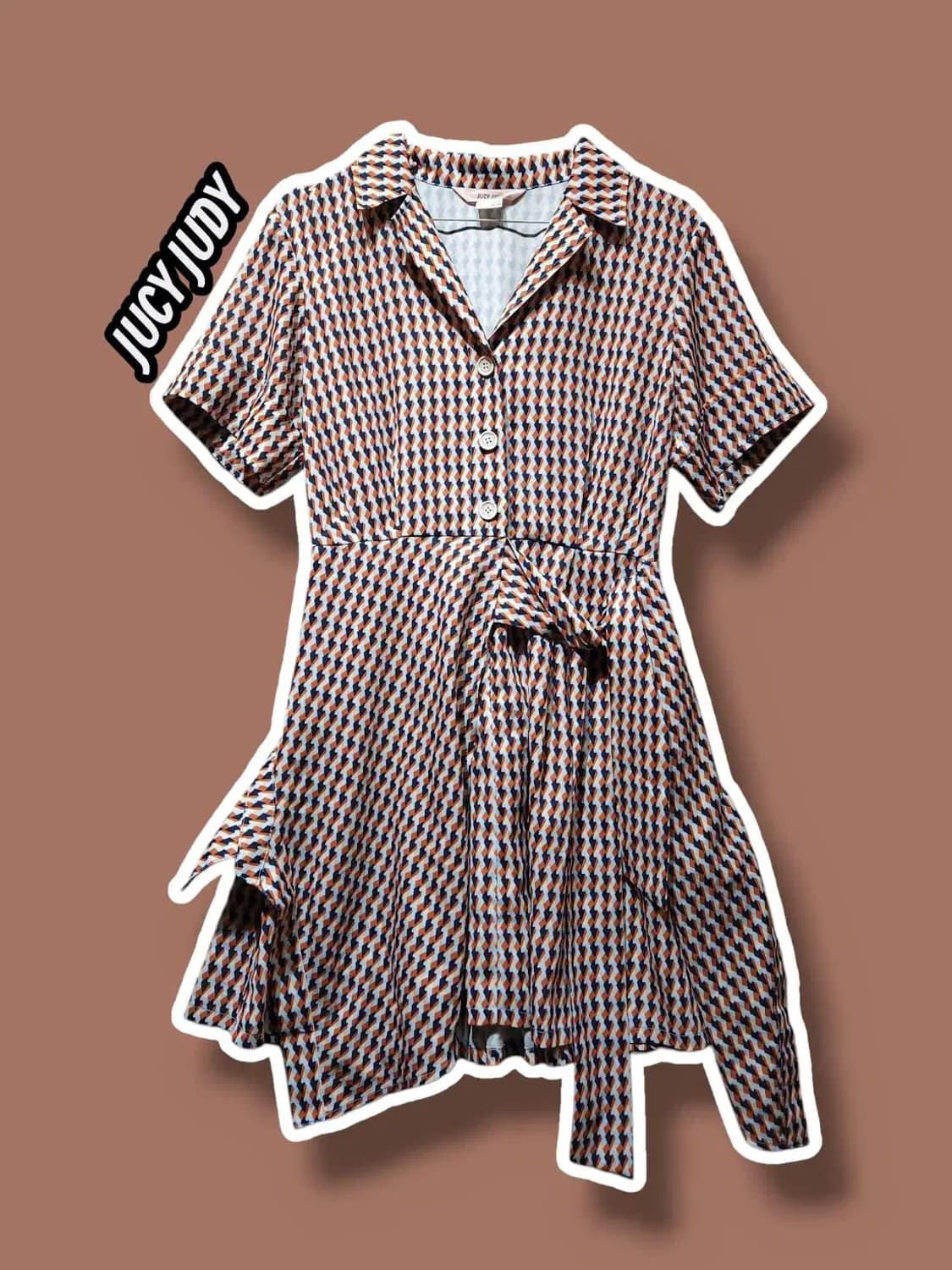 XS/ 쥬시쥬디 패턴 언발란스 원피스 /0114 상품이미지1