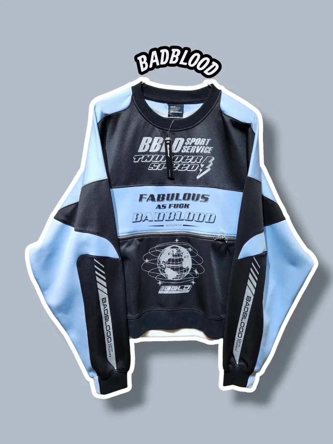 M/ 배드블러드 오버핏 패뷸러스 스포츠 맨투맨 새상품 /0115 상품이미지1