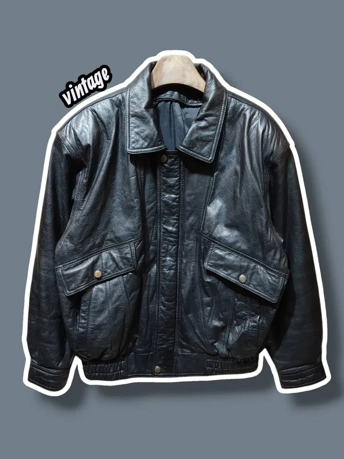 L/ 빈티지 소가죽 봄버자켓 /0120 상품이미지1